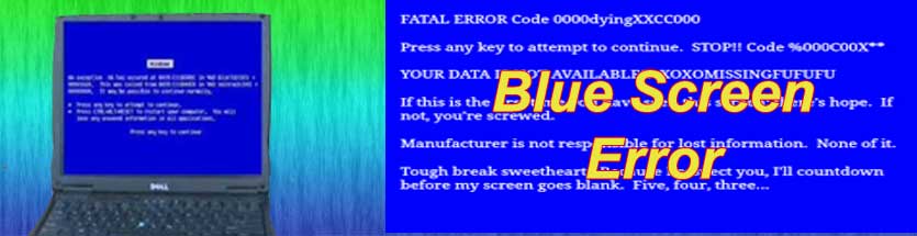 Laptop Blue Screen Error of Fatal Error
